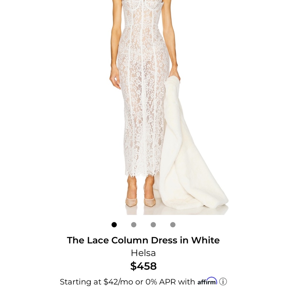 Helsa Elegant Lace Wedding Dress in White